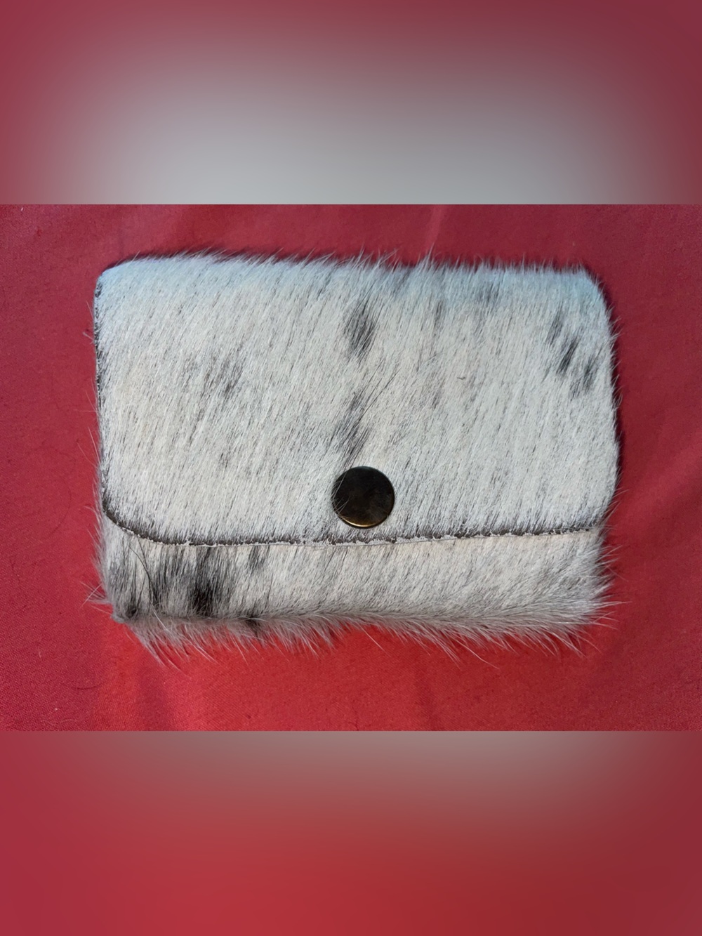 Small real cowhide card/cash holder